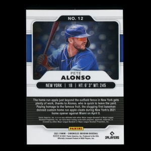 Pete Alonso 2021 Obsidian Mets