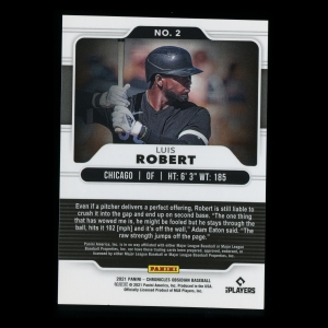 Luis Robert 2021 Obsidian White Sox