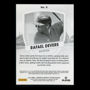Rafael Devers 2021 America's Pastime Red Sox