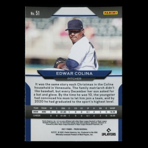 Edwar Colina RC 2021 Prizm Rookie Twins