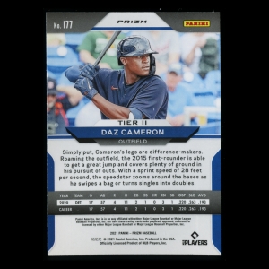 Daz Cameron RC 2021 Prizm Purple Rookie Tigers