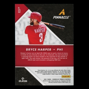 Bryce Harper 2021 Pinnacle Phillies
