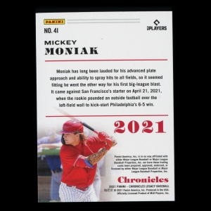 Mickey Moniak RC 2021 Chronicles Rookie Phillies
