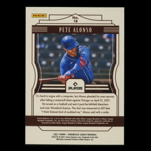 Pete Alonso 2021 Legacy Blue Mets 36/50