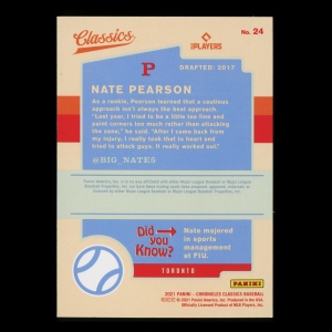 Nate Pearson RC 2021 Classics Rookie Blue Jays