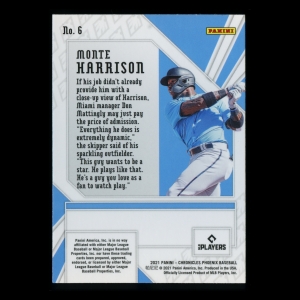 Monte Harrison RC 2021 Phoenix Rookie Marlins
