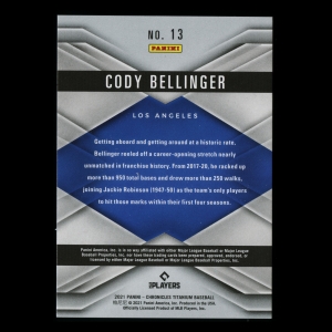 Cody Bellinger 2021 Titanium Dodgers