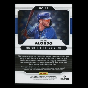 Pete Alonso 2021 Obsidian Mets