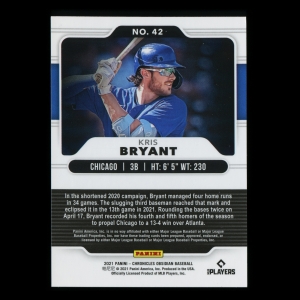 Kris Bryant 2021 Obsidian Cubs