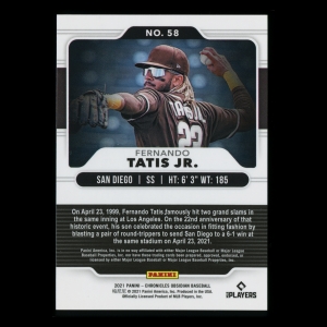 Fernando Tatis Jr. 2021 Obsidian Padres
