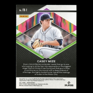 Casey Mize RC 2021 Prizm Fearless Rookie Tigers