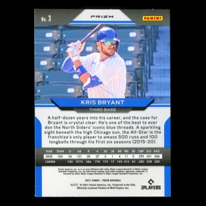 Kris Bryant 2021 Prizm Red White & Blue Cubs