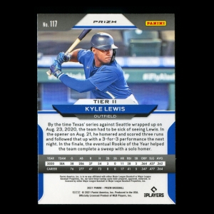 Kyle Lewis 2021 Prizm Red White & Blue Red Mariners
