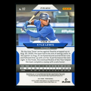 Kyle Lewis 2021 Prizm Red White & Blue Red Mariners