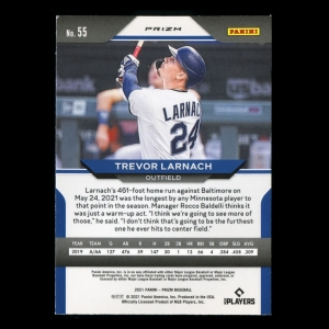 Trevor Larnach RC 2021 Prizm Red White & Blue Rookie Twins