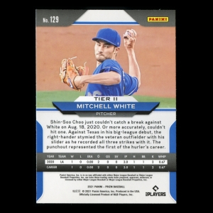 Mitchell White RC 2021 Prizm Rookie Dodgers