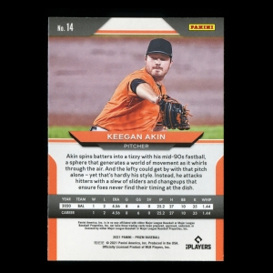 Keegan Akin RC 2021 Prizm Rookie Orioles
