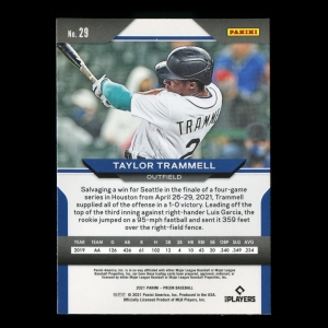 Taylor Trammell RC 2021 Prizm Rookie Mariners