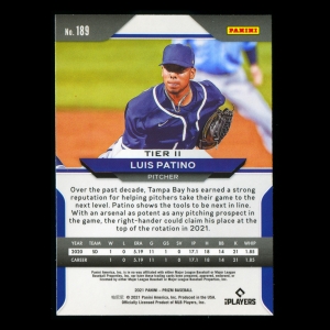 Luis Patino RC 2021 Prizm Rookie Rays