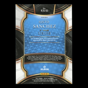 Sixto Sanchez RC 2021 Select Rookie Jumbo Swatch Holo Marlins 178/250