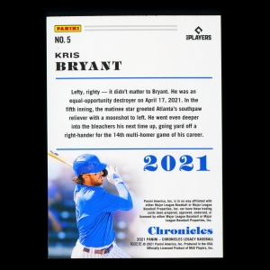 Kris Bryant 2021 Chronicles Cubs