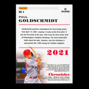 Paul Goldschmidt 2021 Chronicles Cardinals
