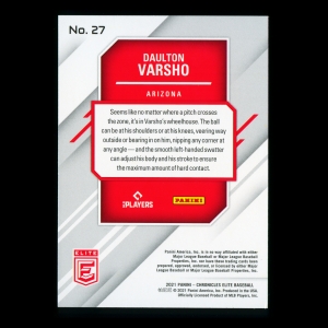 Daulton Varsho RC 2021 Elite Rookie Diamondbacks