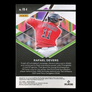 Rafael Devers 2021 Prizm Fearless Red Sox