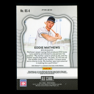 Eddie Mathews 2021 Prizm Old School Red Braves