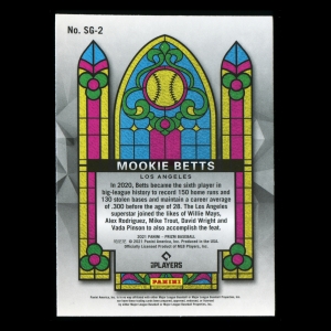 Mookie Betts 2021 Prizm Stained Glass Dodgers