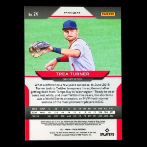 Trea Turner 2021 Prizm Red Nationals