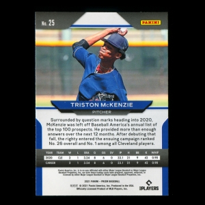 Triston McKenzie RC 2021 Prizm Rookie Indians