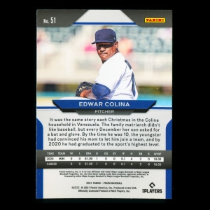 Edwar Colina RC 2021 Prizm Rookie Twins