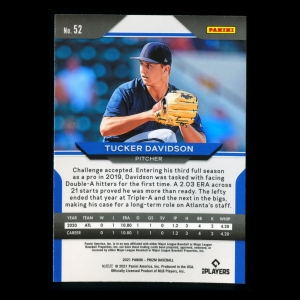 Tucker Davidson RC 2021 Prizm Rookie Braves
