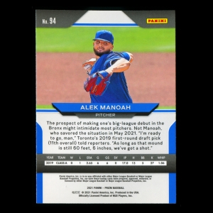 Alek Manoah RC 2021 Prizm Rookie Blue Jays