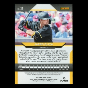 Jared Oliva RC 2021 Prizm Rookie Pirates