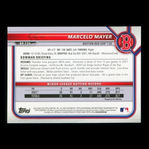 Marcelo Mayer 2022 Bowman Prospects Red Sox