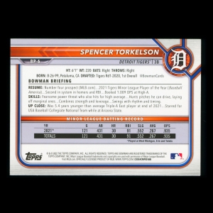 Spencer Torkelson 2022 Bowman Prospects Tigers