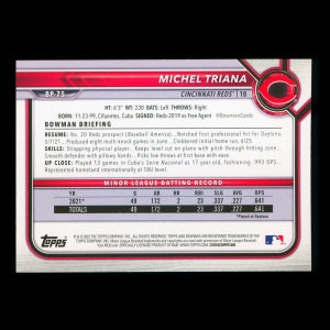 Michel Triana 2022 Bowman 1st Prospect Reds