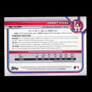 Jorbit Vivas 2022 Bowman 1st Prospect Dodgers