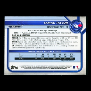 Samad Taylor 2022 Bowman Chrome 1st Bowman Prospects Blue Jays