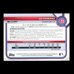Ed Howard 2022 Bowman Prospects Cubs
