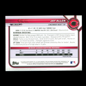 Jay Allen 2022 Bowman Prospects Reds