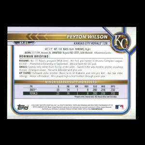 Peyton Wilson 2022 Bowman Prospects 1st Bowman Royals