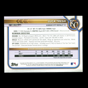 Luca Tresh 2022 Bowman Prospects 1st Bowman Royals