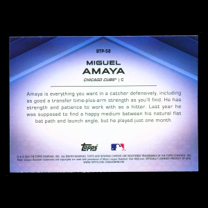 Miguel Amaya 2022 Bowman Chrome Scouts Top 100 Cubs