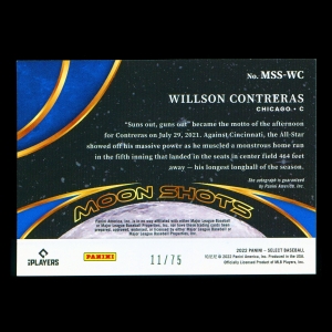 Willson Contreras 2022 Select Moon Shot Signatures Cubs 11/75