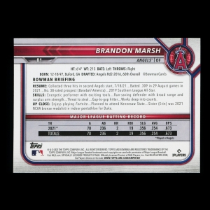 Brandon Marsh RC 2022 Bowman Rookie Angels