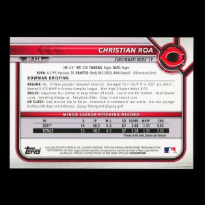 Christian Roa 2022 Bowman Prospects 1st Bowman Reds