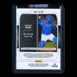 Keibert Ruiz 2021 Panini Obsidian Autographs Dodgers EXCH